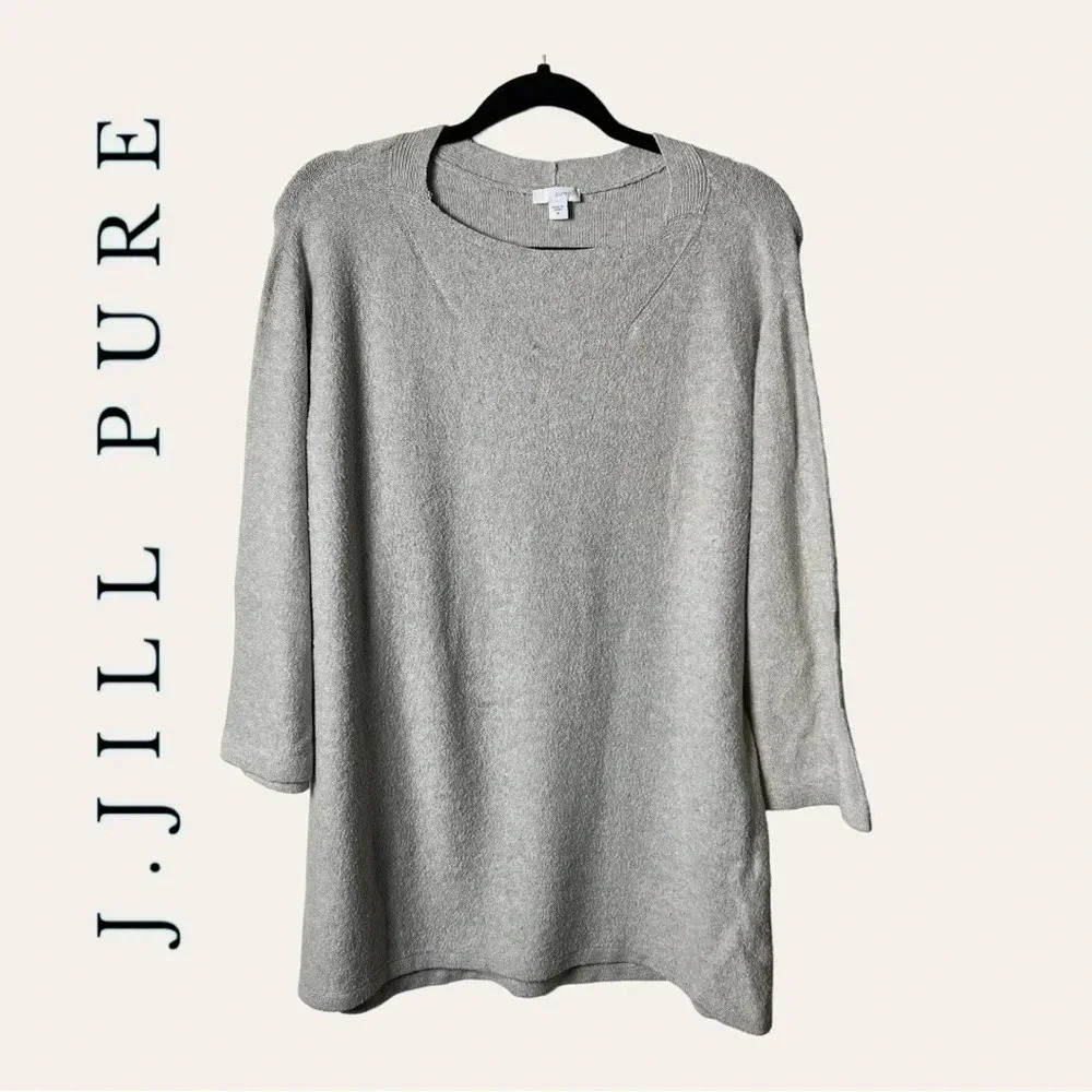 1584. J.JILL PURE LONG SLEEVE TUNIC SIZE MEDIUM CREAM IN COLOR